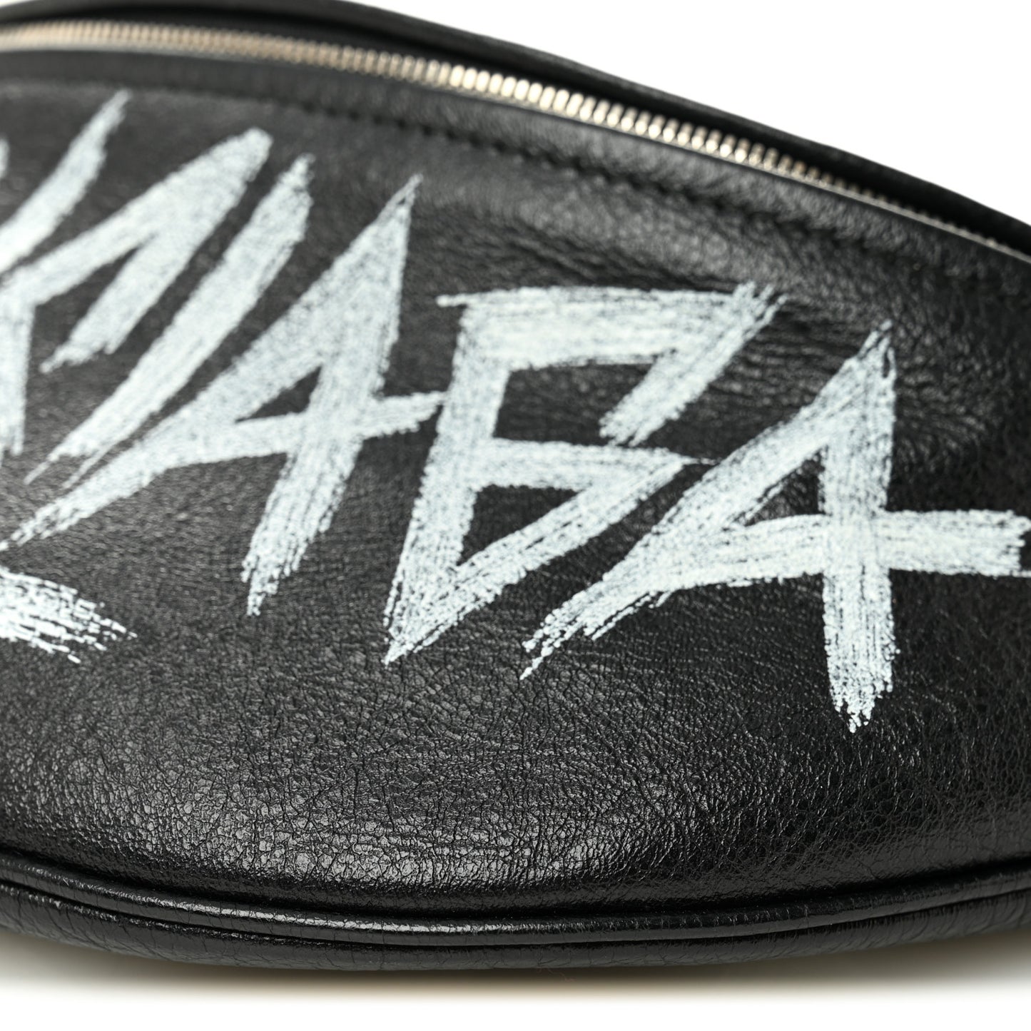 Agneau Arena Graffiti All Over XS Souvenir Belt Bag Black White