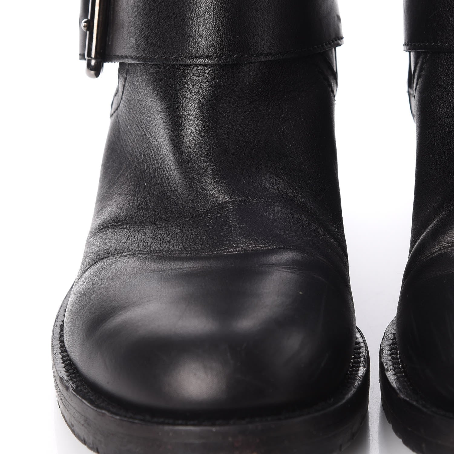 Valentino Garavani Calfskin Rockstud 30mm Biker Boots 38 Black 11 of 22