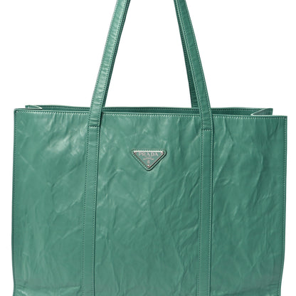 Prada Nappa Antique Tote Green 8 of 10