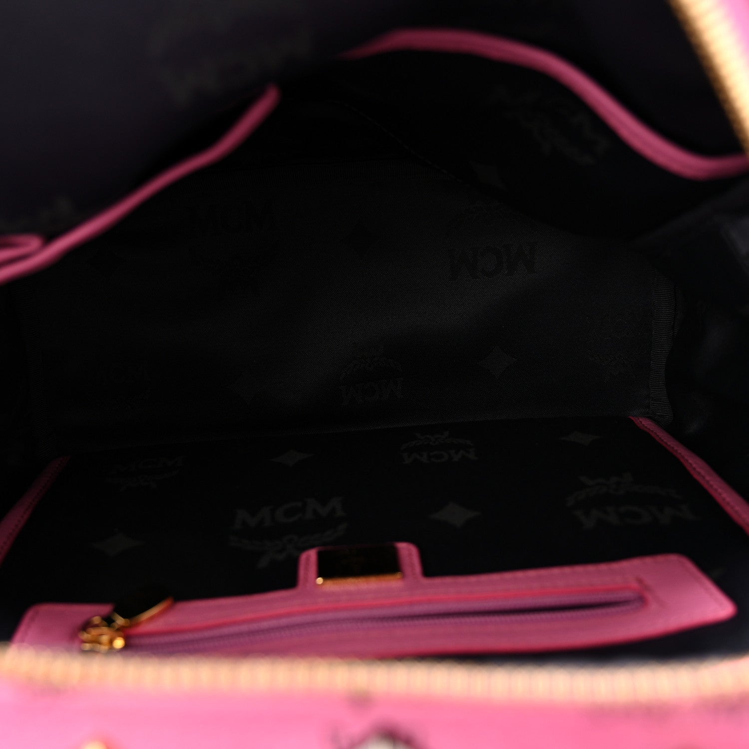MCM Visetos Studded Small Stark M Backpack Pink 5 of 13