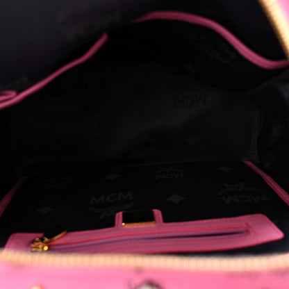 MCM Visetos Studded Small Stark M Backpack Pink 5 of 13