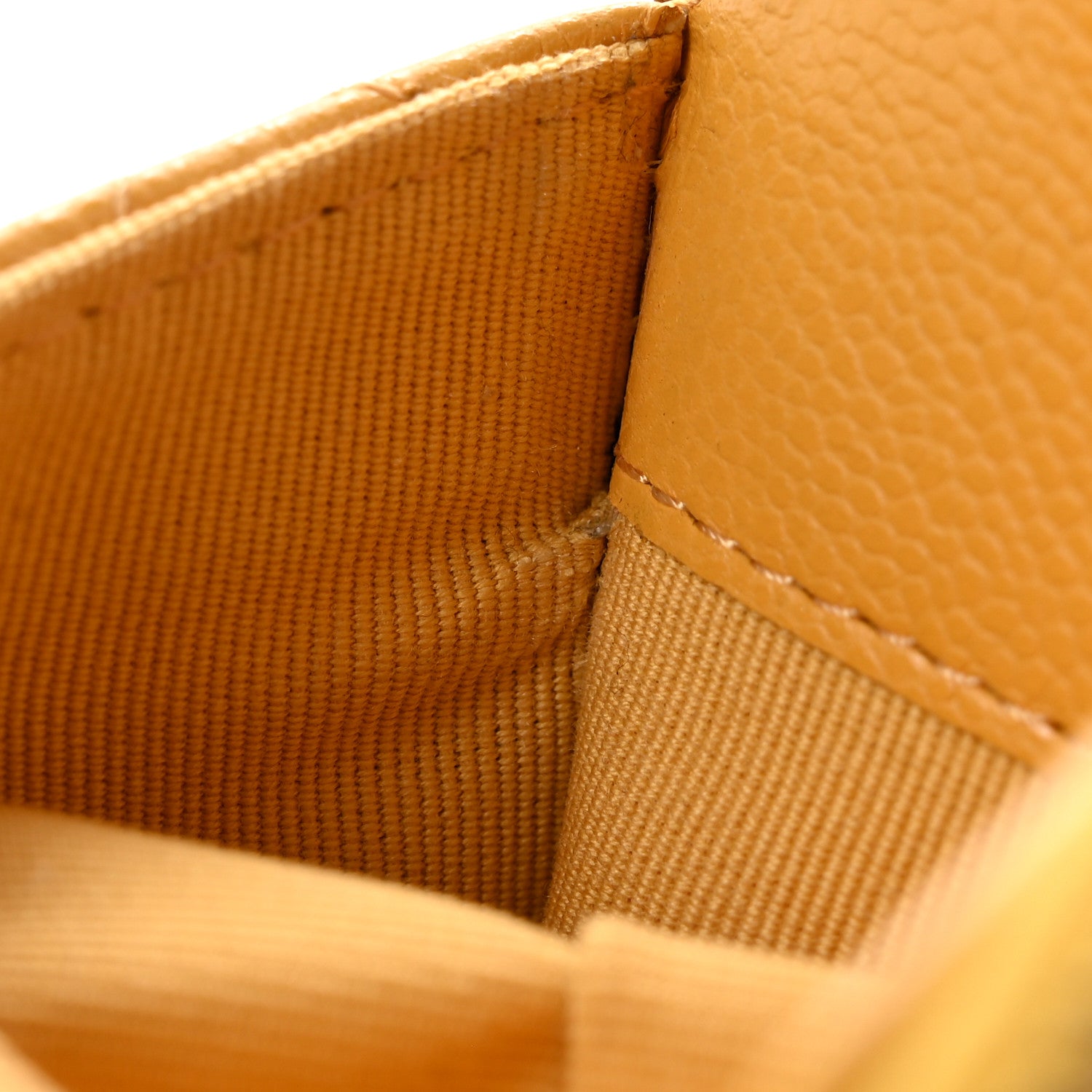 Chanel Caviar Quilted Zip Card Holder Wallet Yellow 8 of 11