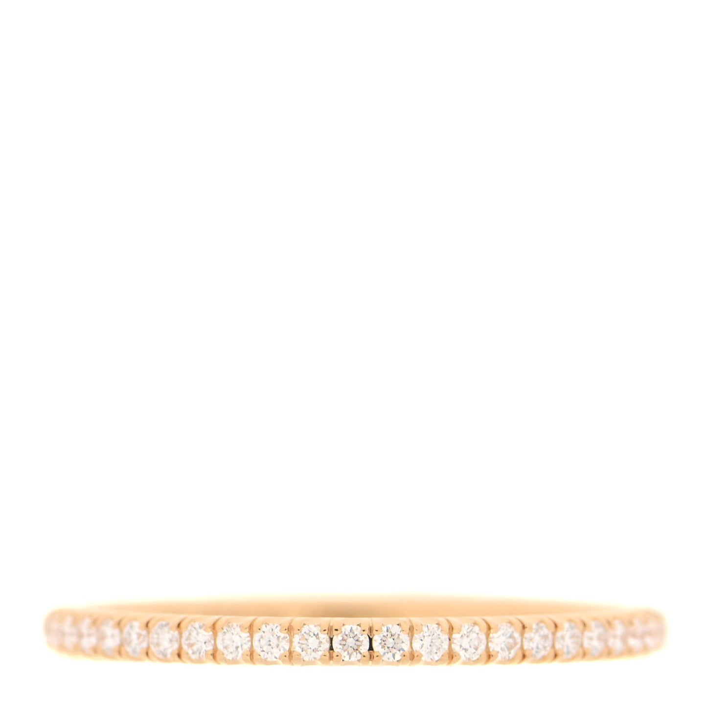 18K Yellow Gold Diamond 2mm Etincelle de Cartier Wedding Band Ring 52 6