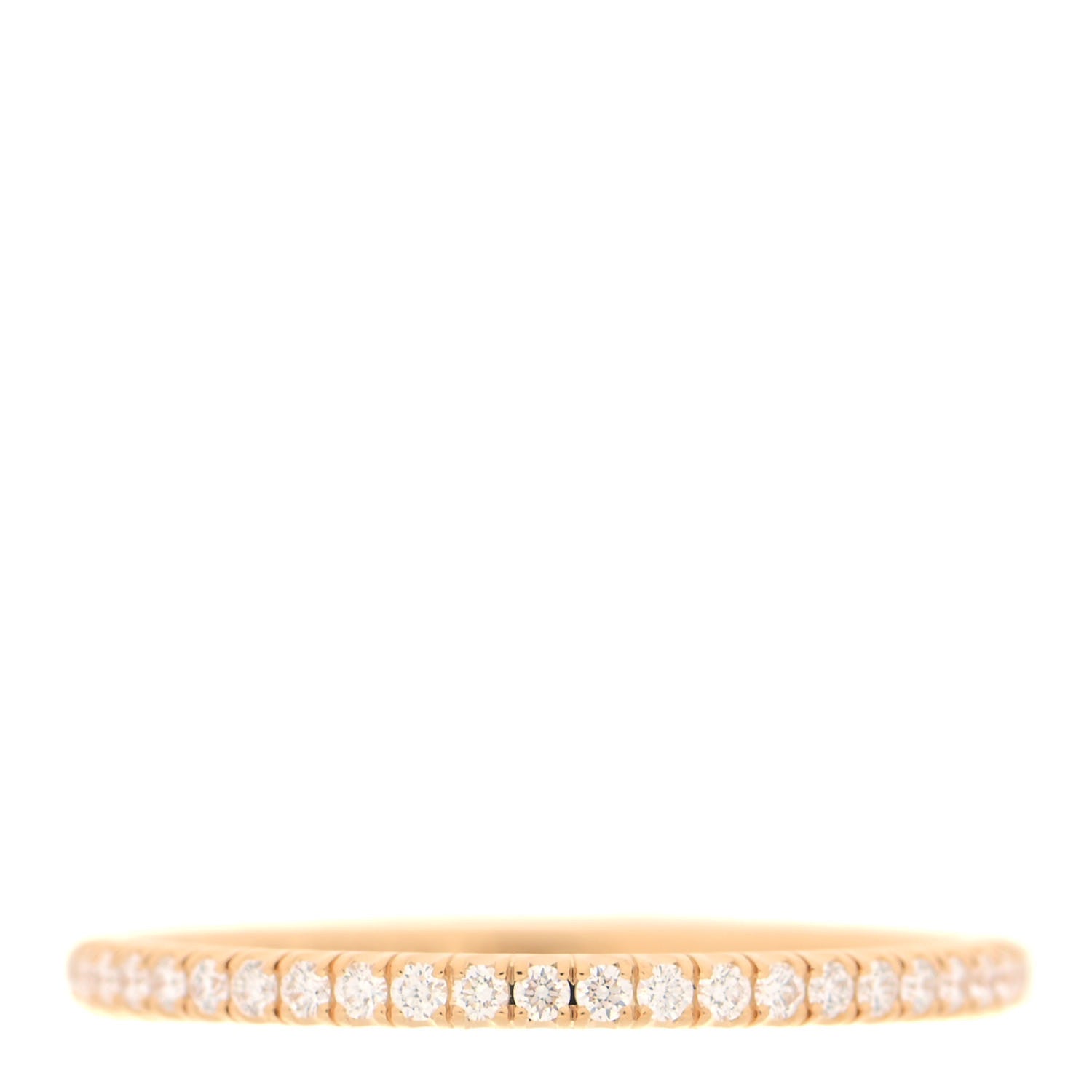 Cartier 18K Yellow Gold Diamond 2mm Etincelle de Cartier Wedding Band Ring 52 6 1 of 5