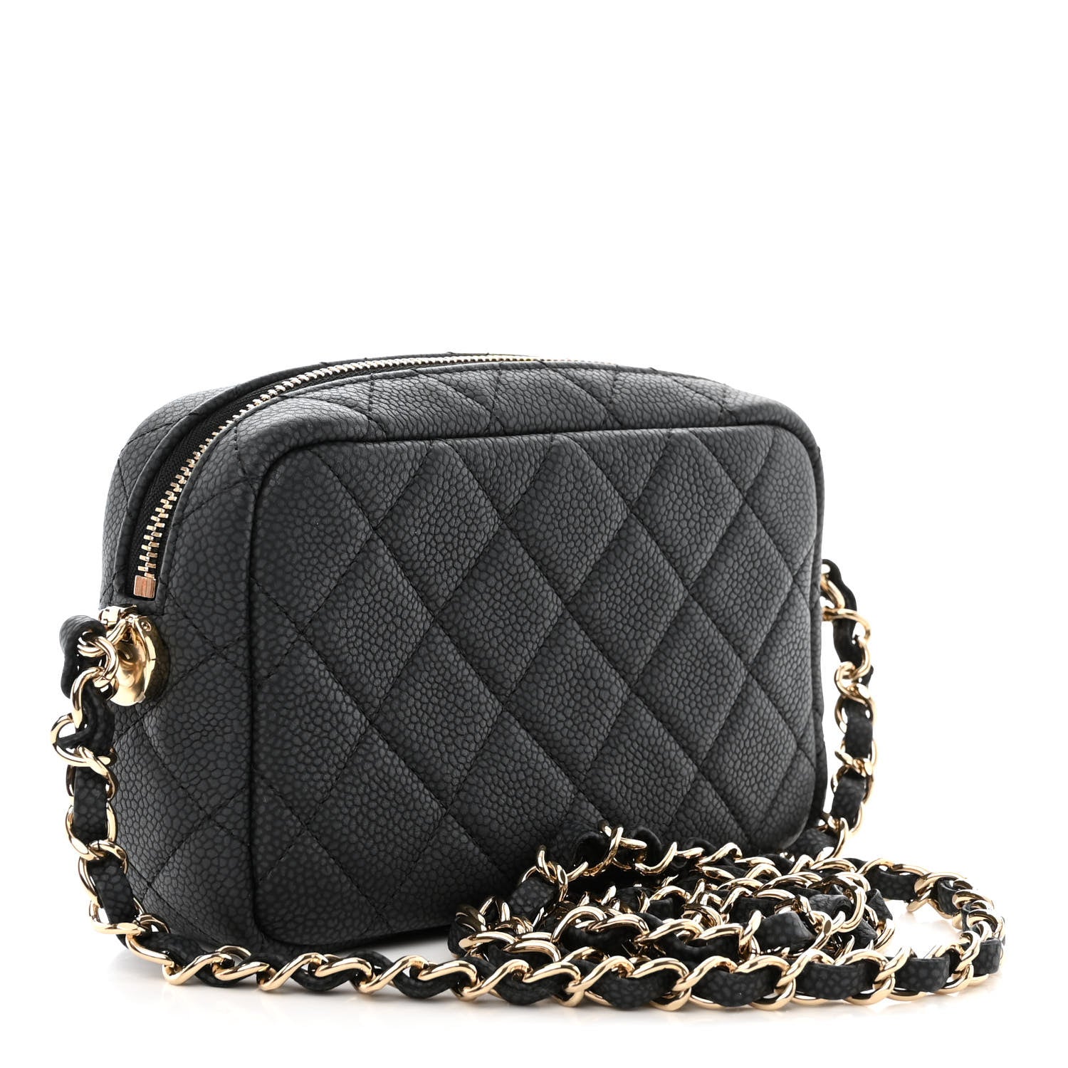 Chanel Iridescent Caviar Quilted Mini Coco Tassel Camera Case Black 3 of 11