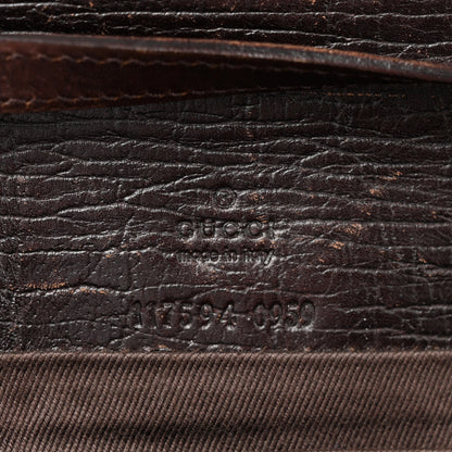 Gucci Monogram Bamboo Bar Clutch  Dark Brown 6 of 14