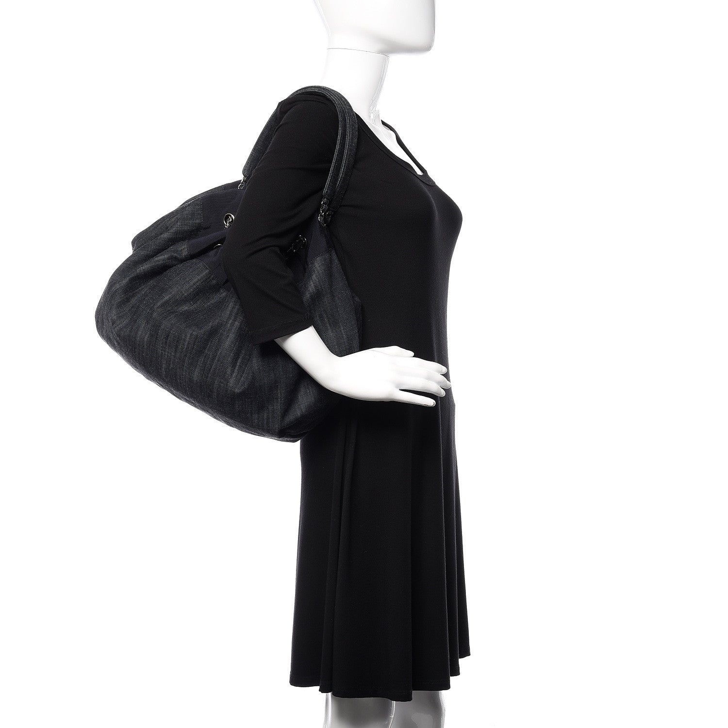 Chanel Denim Stretch Spirit Large Cabas Tote 2 of 10