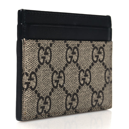 Gucci GG Supreme Monogram Bee Print Card Holder Black 3 of 7