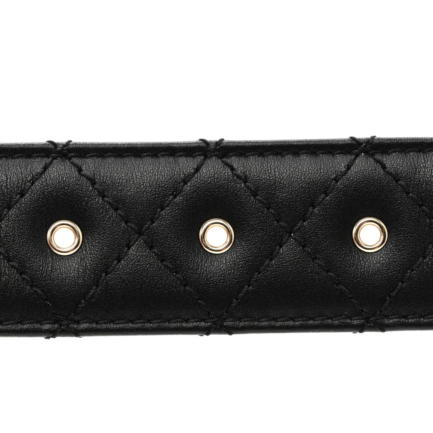 Calfskin Quilted CC Chain Belt 85 34 Black