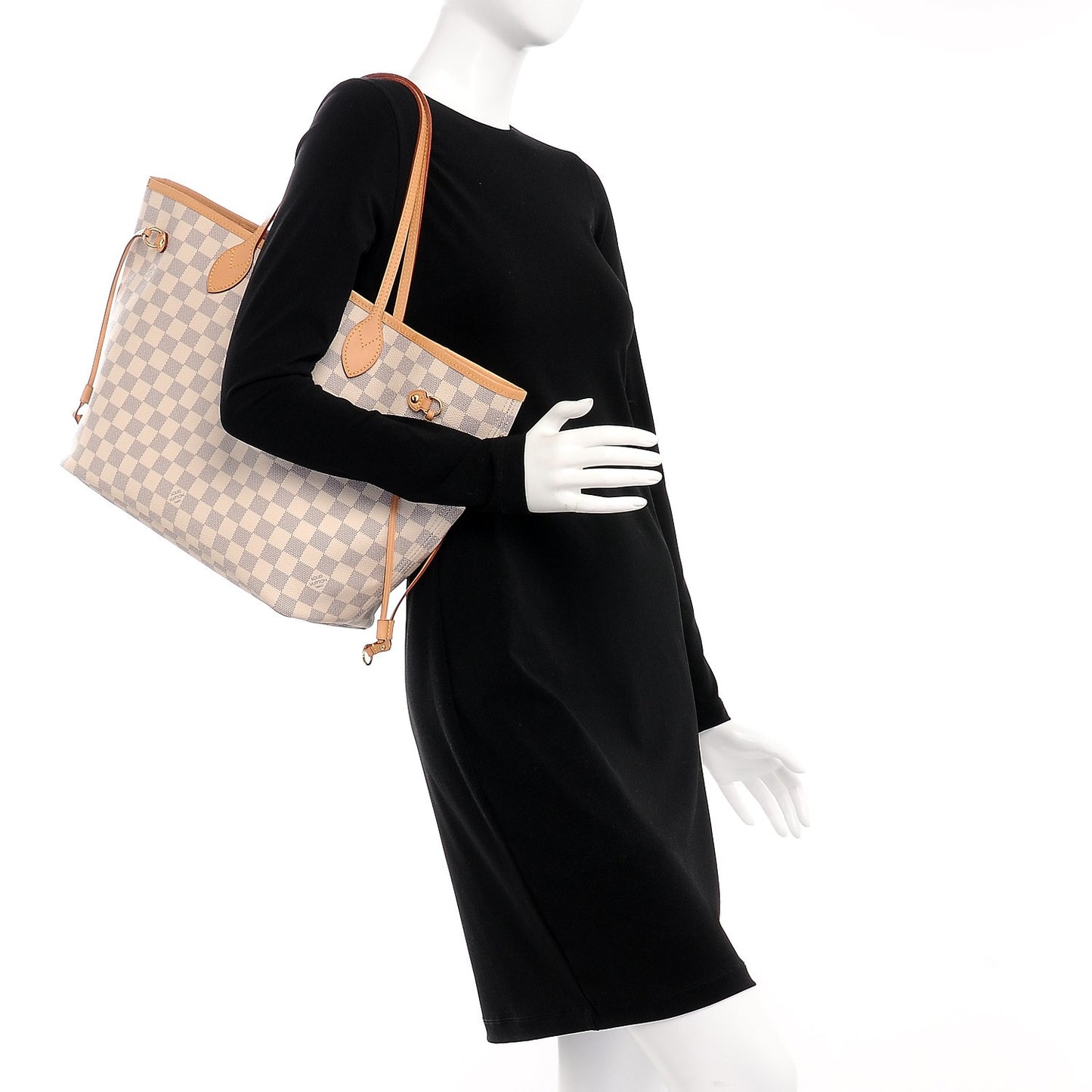 Damier Azur Neo Neverfull MM Rose Ballerine