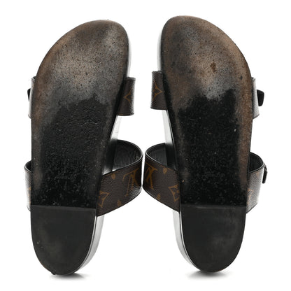 Louis Vuitton Monogram Bom Dia Mule Sandals 40 Black 6 of 8