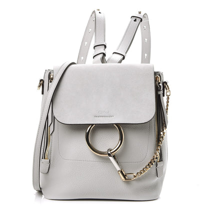 Chloe Suede Calfskin Small Faye Backpack Airy Grey 1 of 7