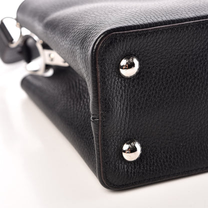 Louis Vuitton Taurillon Capucines PM Black 5 of 9