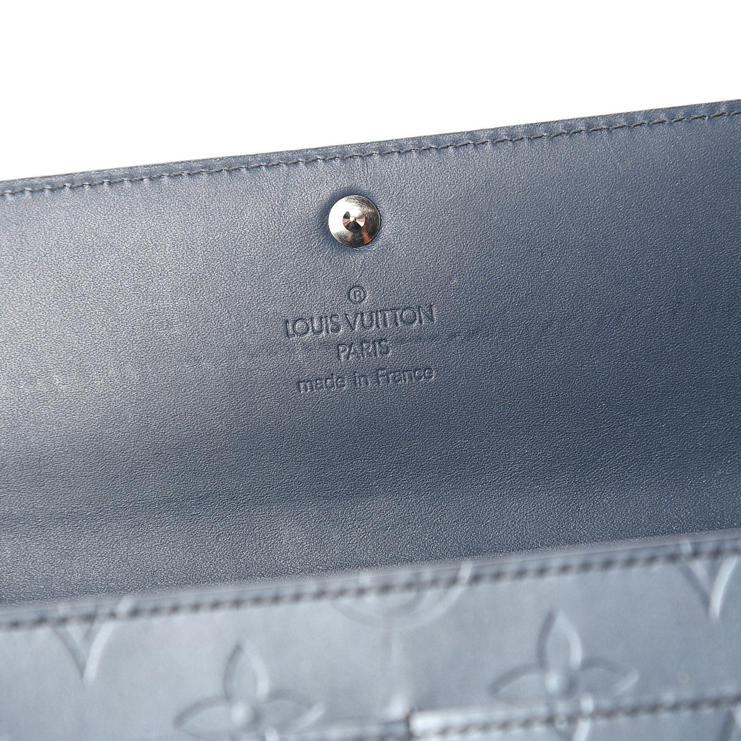 Louis Vuitton Mat Monogram Sarah Wallet Blue 5 of 6
