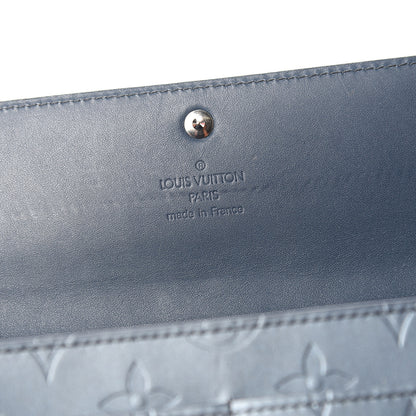 Louis Vuitton Mat Monogram Sarah Wallet Blue 5 of 6