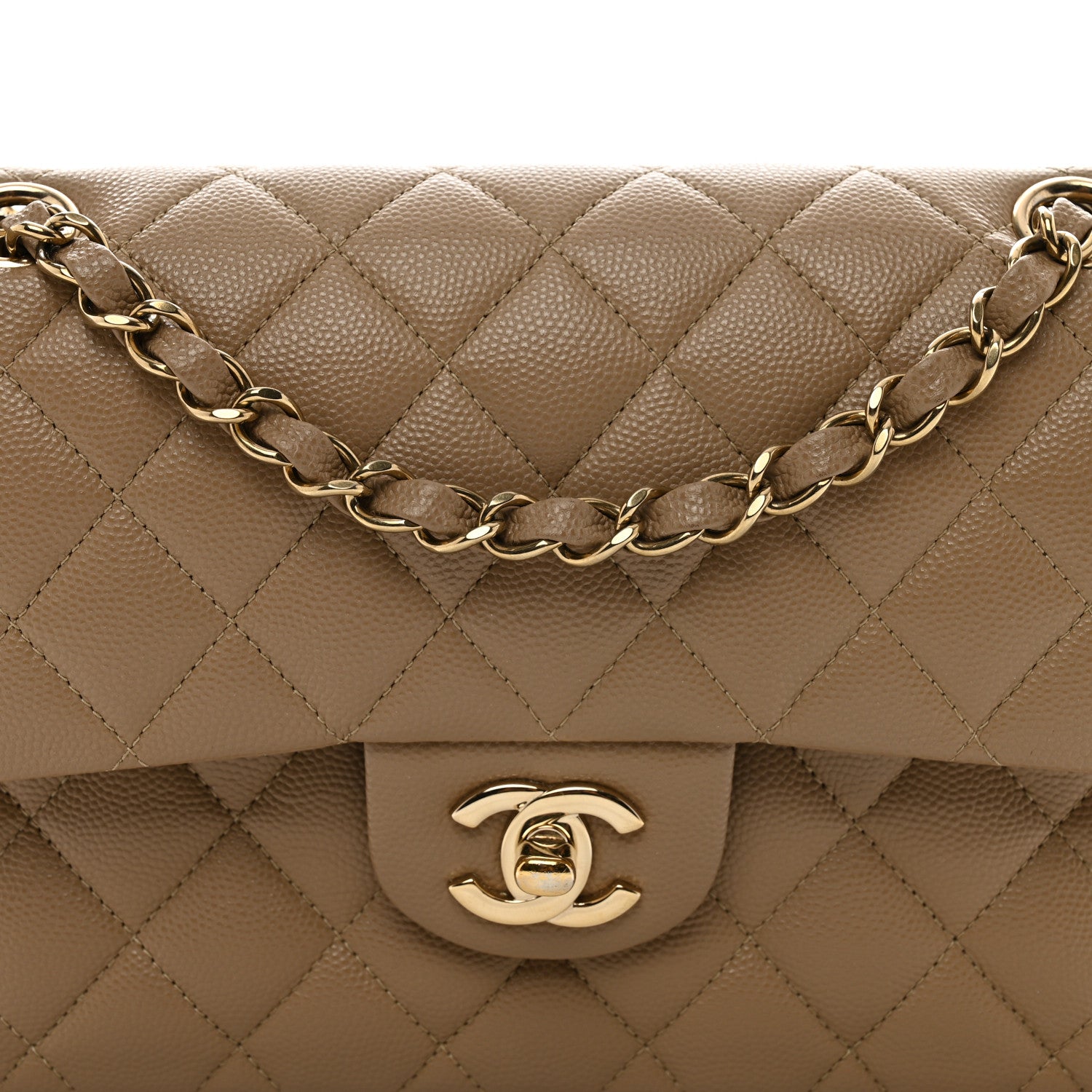 Chanel Caviar Quilted Small Double Flap Dark Beige 5 of 13