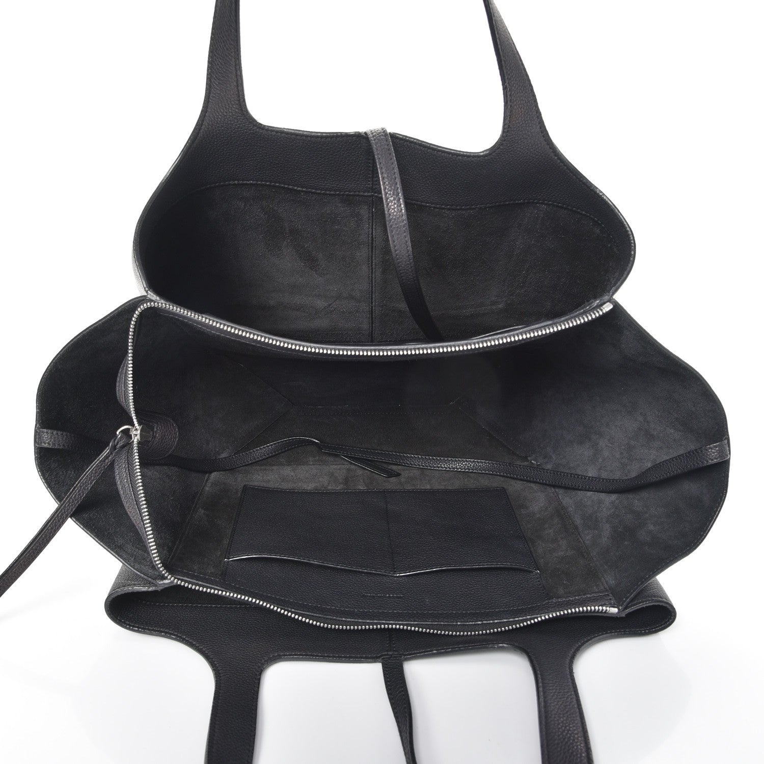 Celine Baby Grained Calfskin Tri-Fold Bag Black 5 of 9