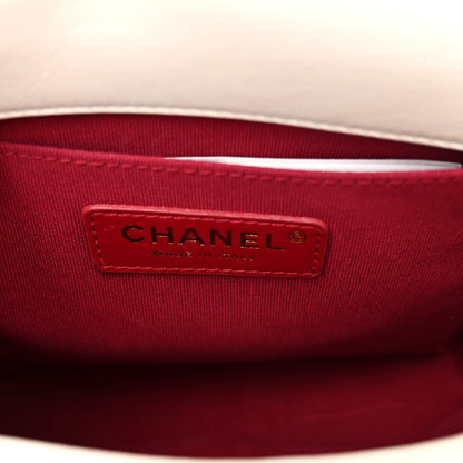 Chanel Calfskin Quilted Small Framing Chain Flap Bag White 6 of 10