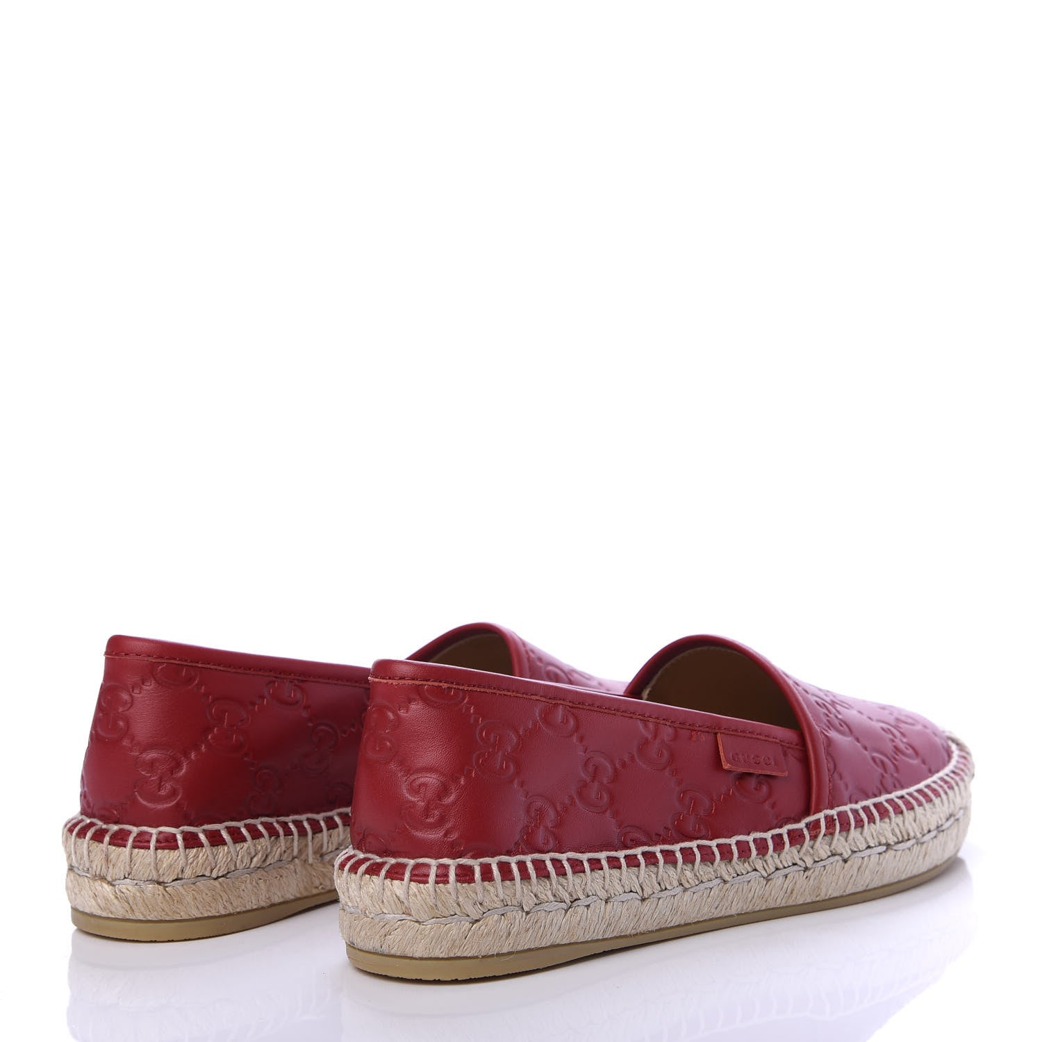 Gucci Guccissima Signature Espadrilles 35 Hibiscus Red 4 of 10