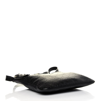 Gucci Guccissima Flat Messenger Bag Dark Brown 4 of 13