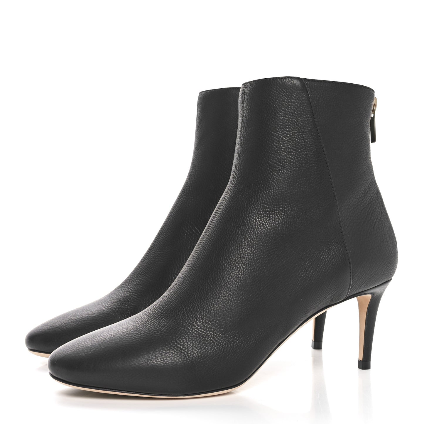 Grainy Calfskin Duke 65 Booties 38 Black