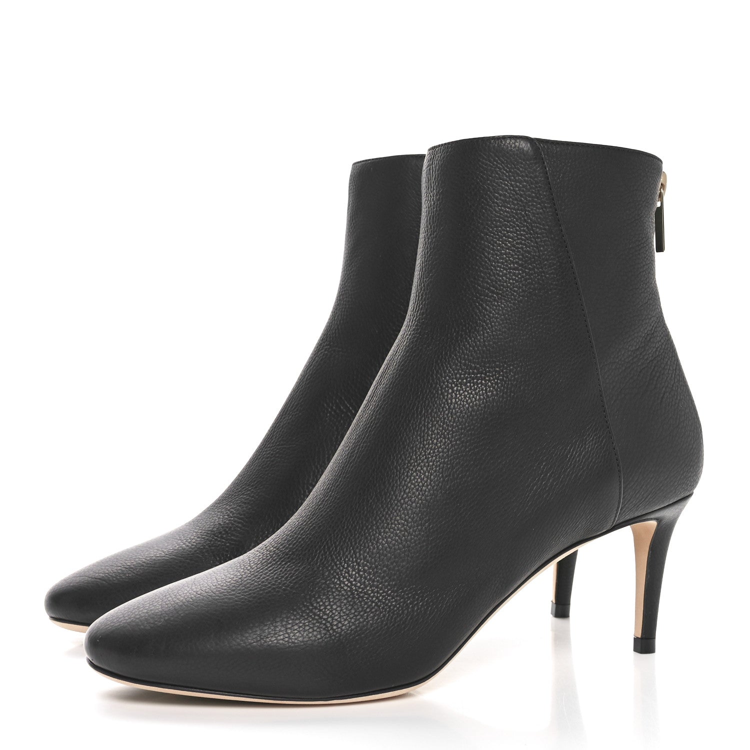Jimmy Choo Grainy Calfskin Duke 65 Booties 38 Black 3 of 9