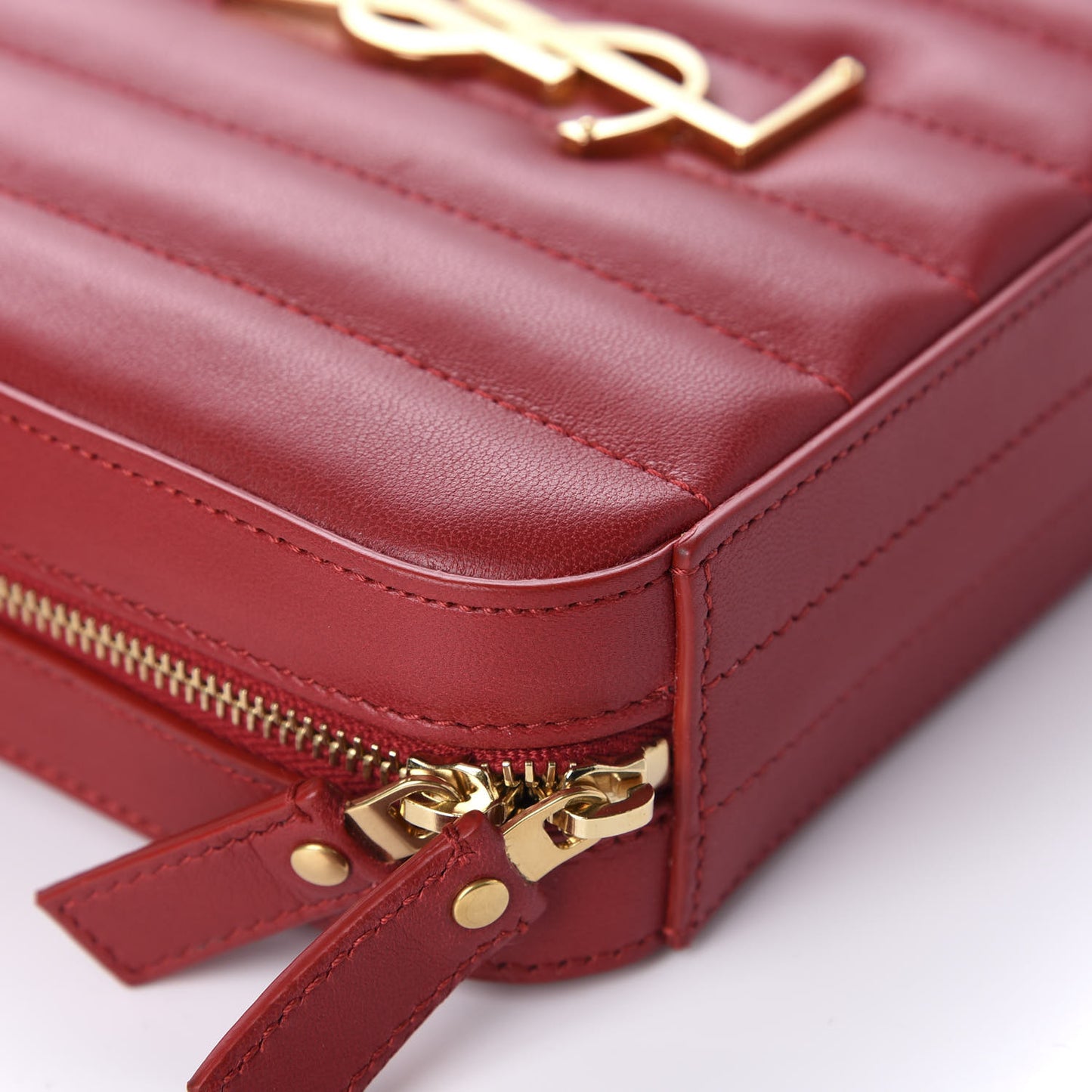 Lambskin Matelasse Vicky Monogram Belt Bag Eros Red