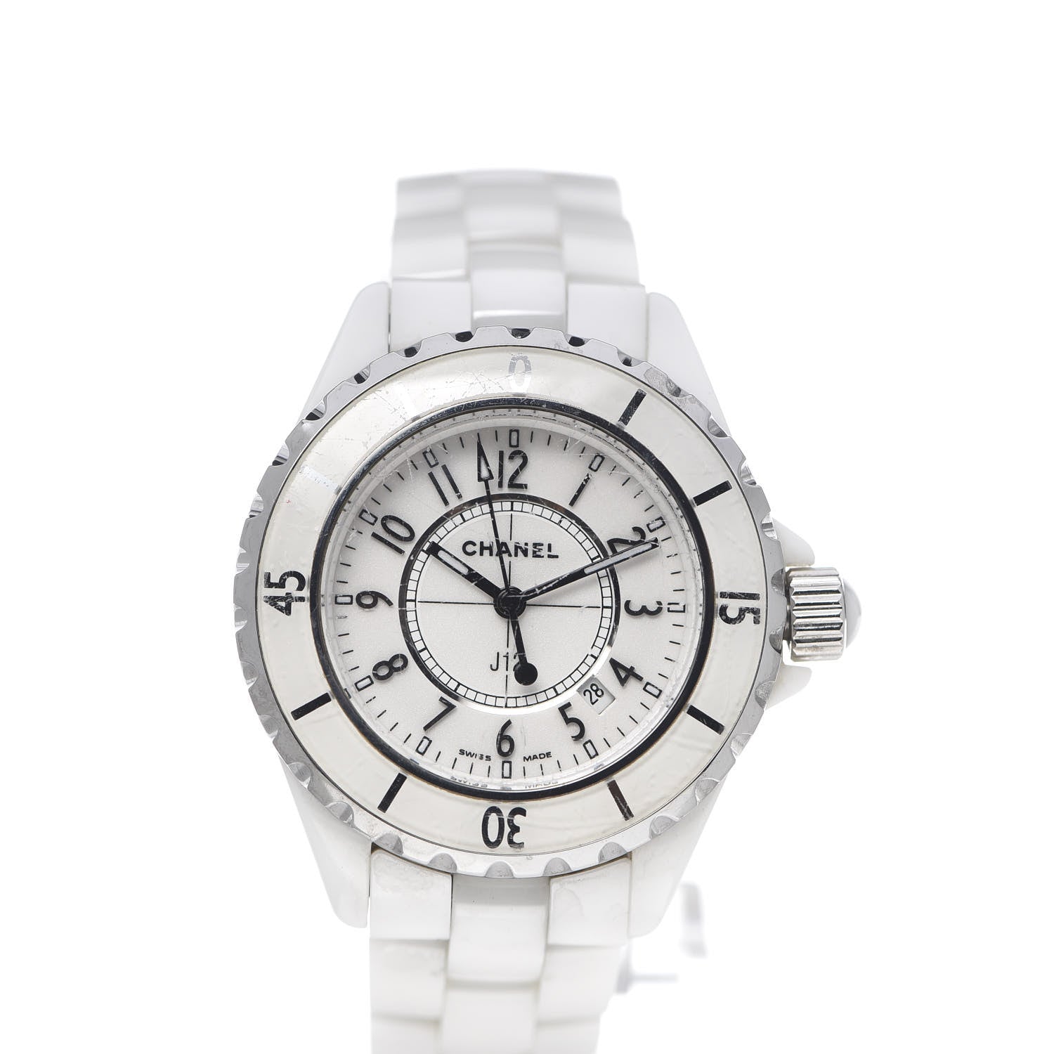 Chanel Stainless Steel Ceramic 33mm J12 Quartz Watch White 7 of 7