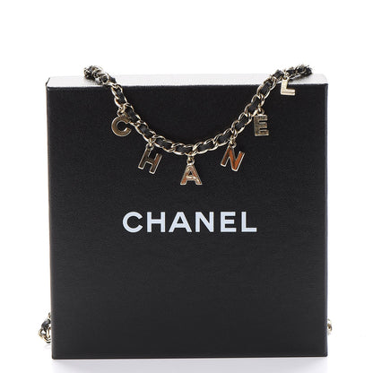 Chanel Lambskin Chain Logo Belt Black Gold 9 of 9