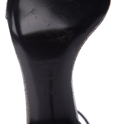 Saint Laurent Evora Amber 85 Astrap Sandals 36.5 Gunmetal 7 of 9