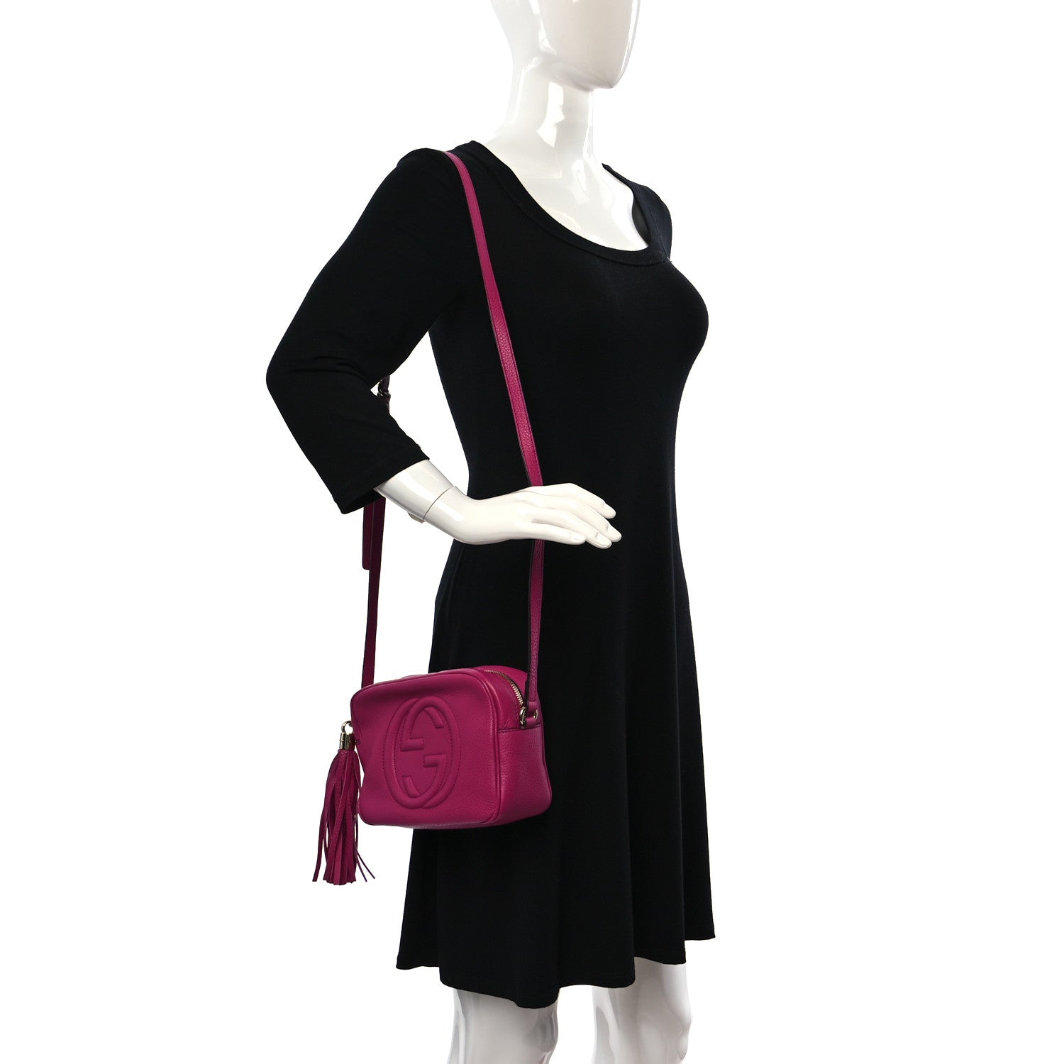 Gucci Cellarius Calfskin Small Soho Disco Bag Bright Bouganville 2 of 9