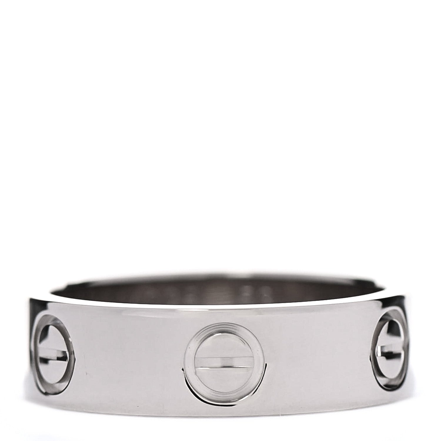 Cartier 18K White Gold 5.5mm LOVE Ring 53 6.25 1 of 5