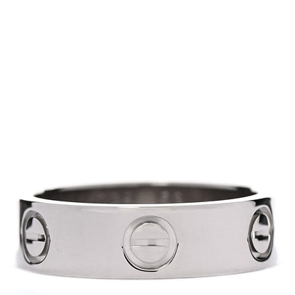 Cartier 18K White Gold 5.5mm LOVE Ring 53 6.25 1 of 5