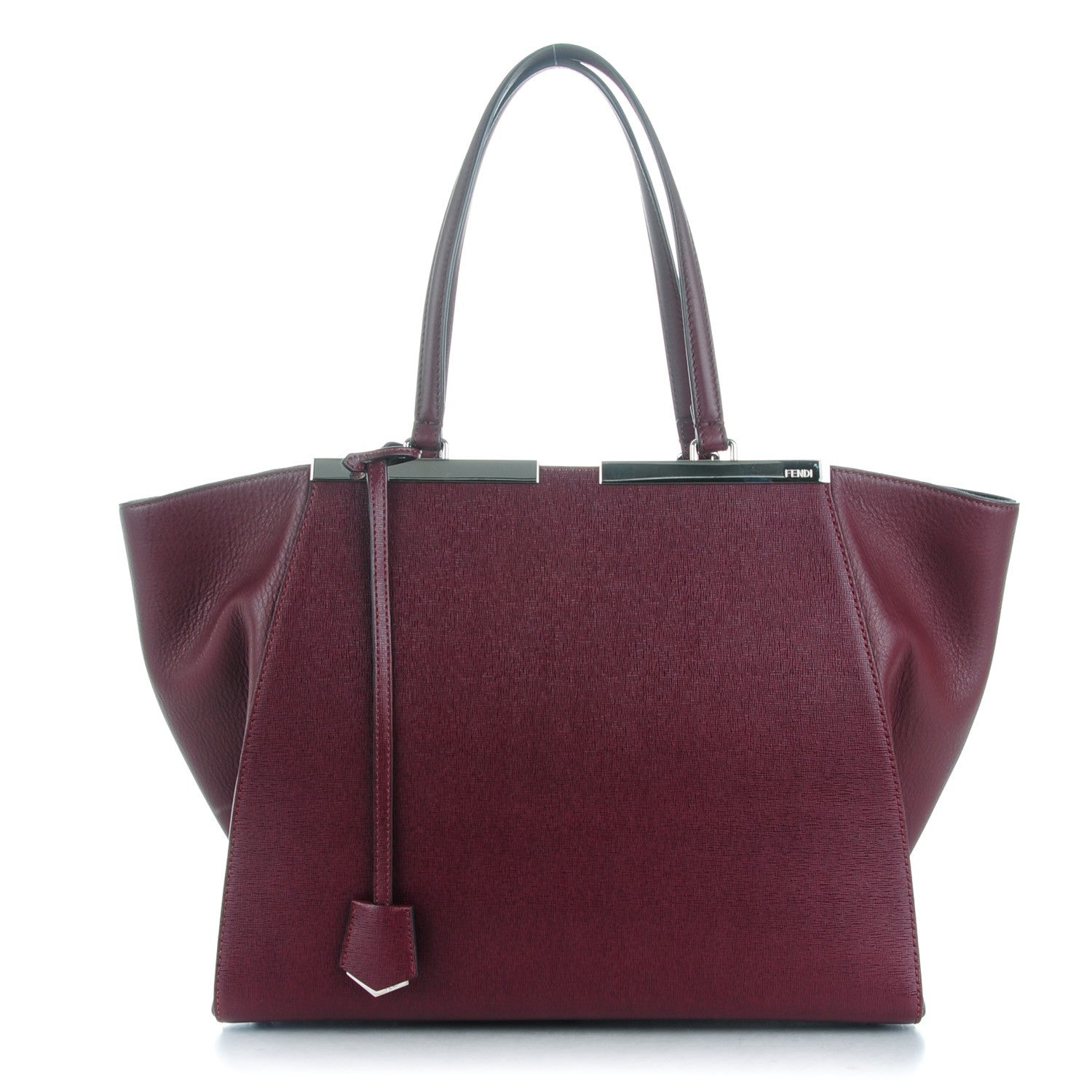 Fendi Vitello Elite Flamingo Large 3Jours Tote Bordeaux 1 of 10
