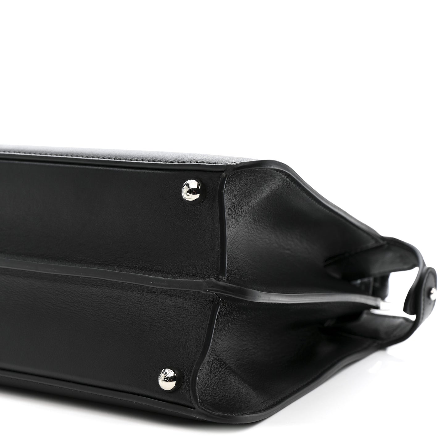 X MARC JACOBS Vitello Seta Shiny Nappa Medium Peekaboo I SEE U Satchel Black