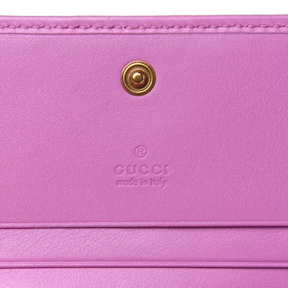Gucci Calfskin Matelasse GG Marmont Card Case Candy Mousse 6 of 9