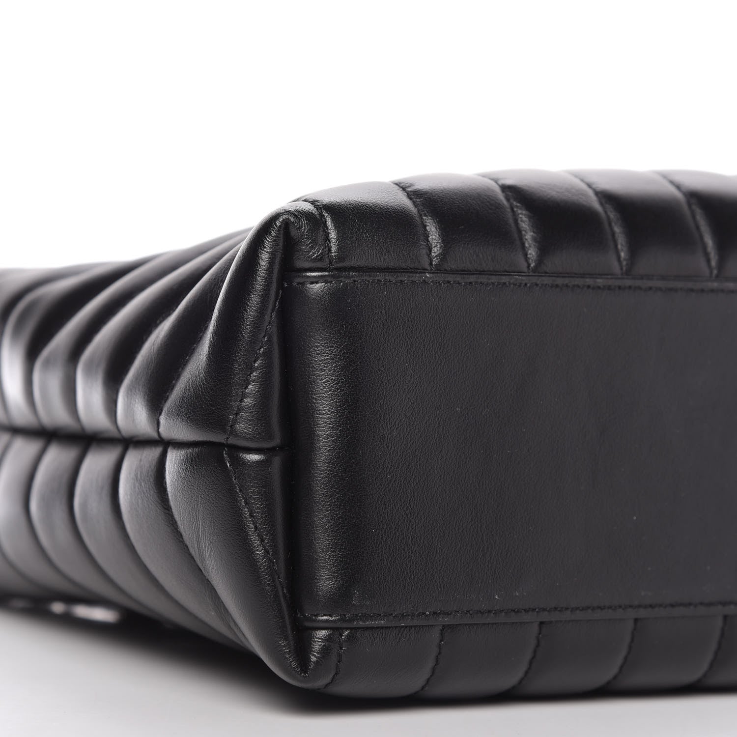 Saint Laurent Calfskin Y Quilted Monogram Small Loulou Shopper Black 6 of 10