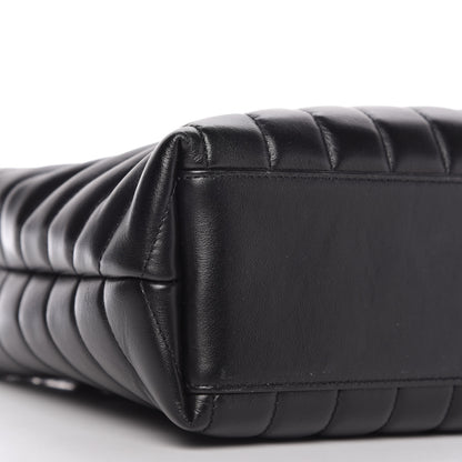 Saint Laurent Calfskin Y Quilted Monogram Small Loulou Shopper Black 6 of 10