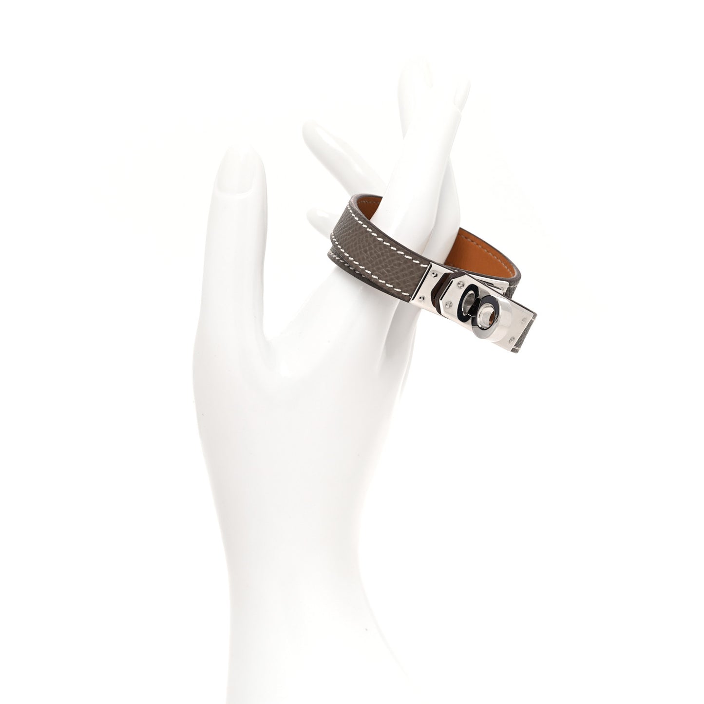 Epsom Kelly Double Tour Bracelet T2 Etoupe