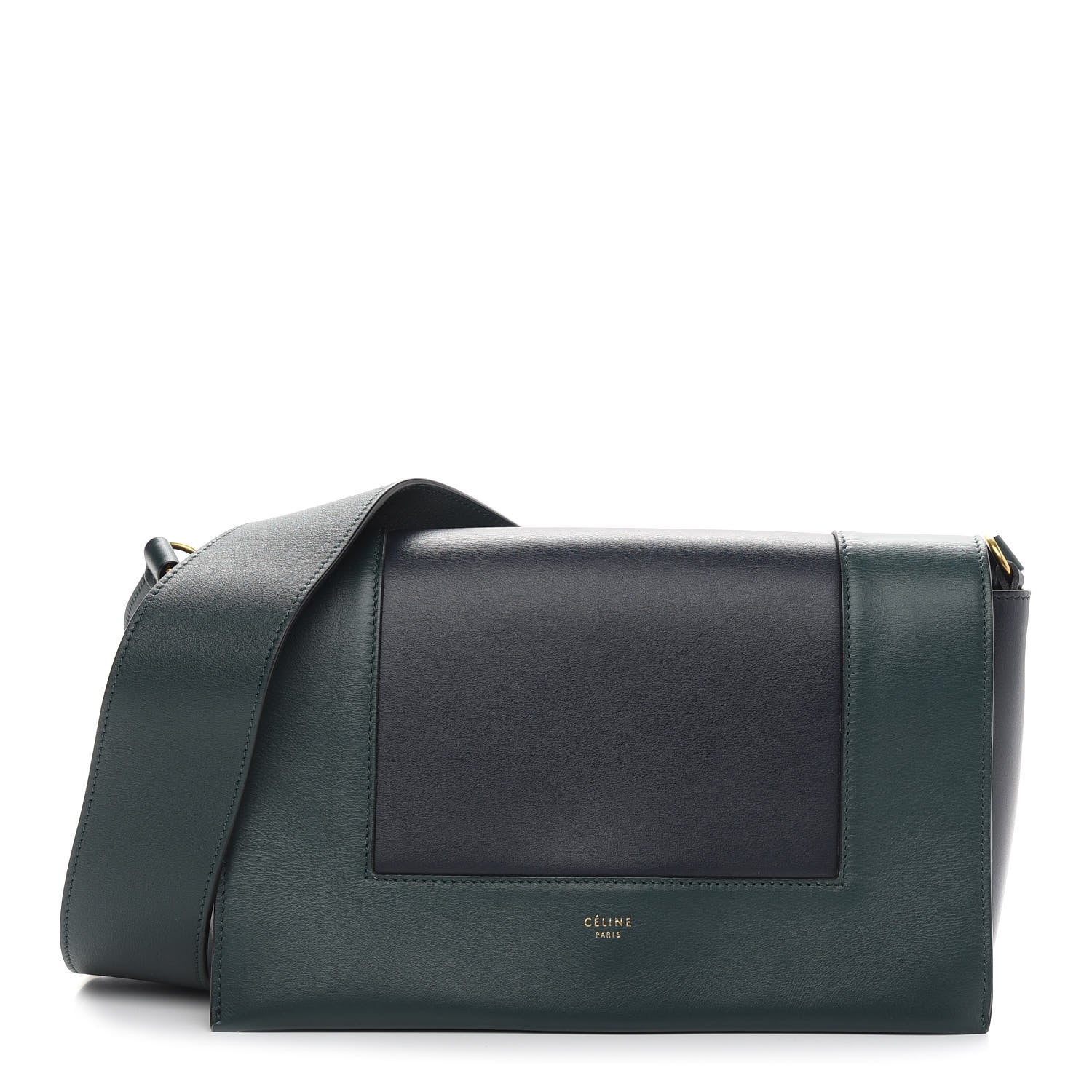 Celine Shiny Smooth Calfskin Medium Frame Shoulder Bag Amazone Dark Navy 1 of 9