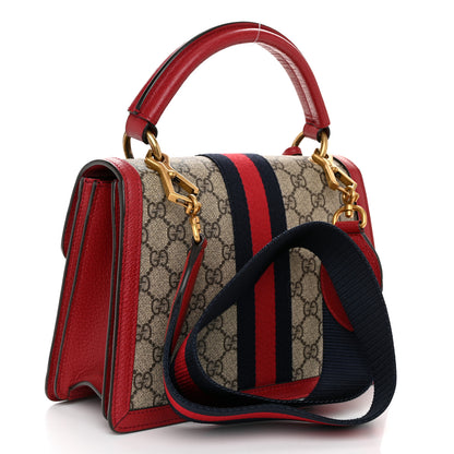 Gucci GG Supreme Monogram Small Queen Margaret Top Handle Bag Red 3 of 10