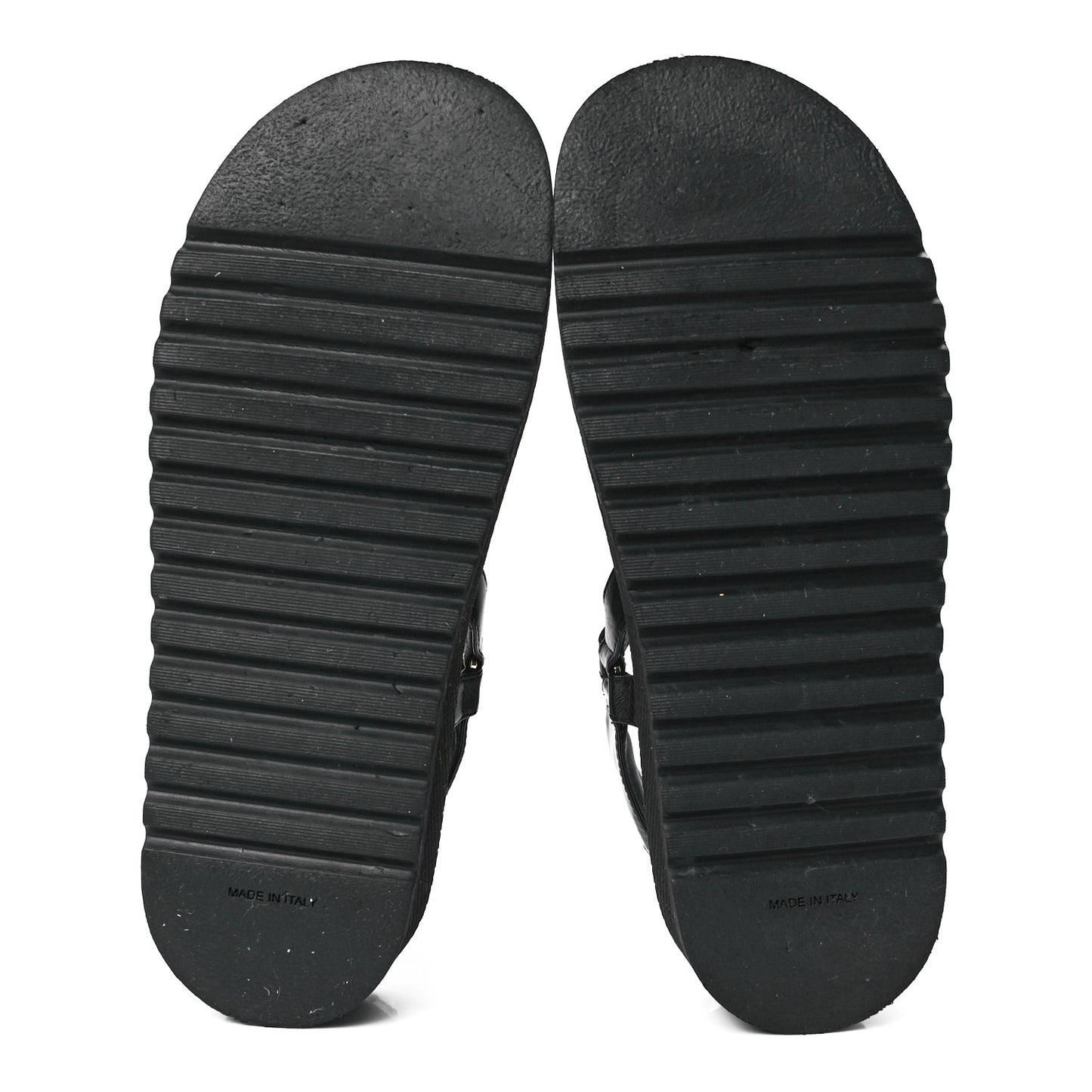 Lambskin Logo Platform Sandals 40 Black White