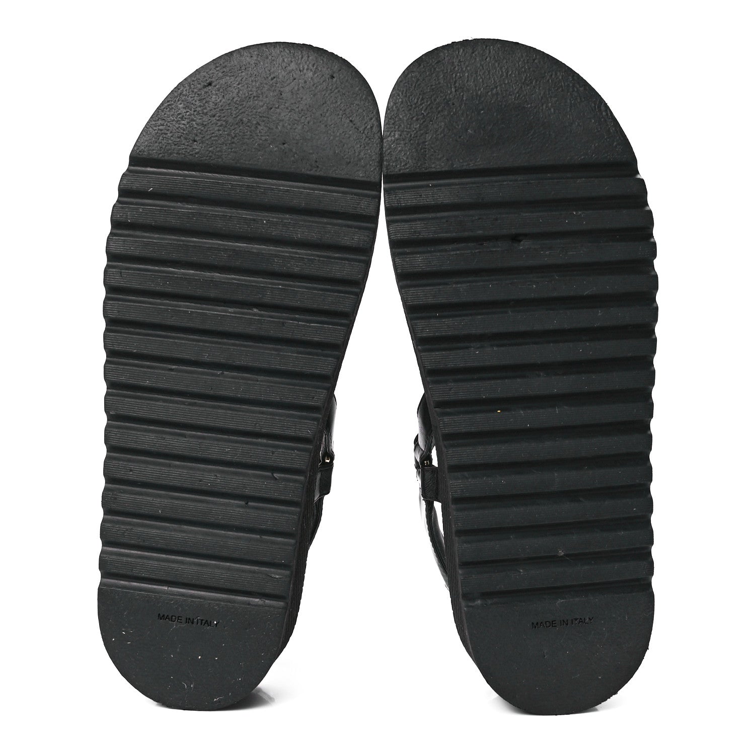 Chanel Lambskin Logo Platform Sandals 40 Black White 5 of 9