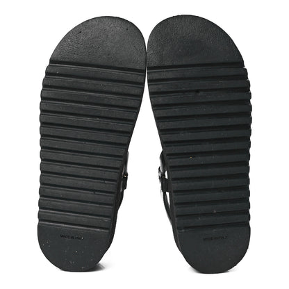 Chanel Lambskin Logo Platform Sandals 40 Black White 5 of 9