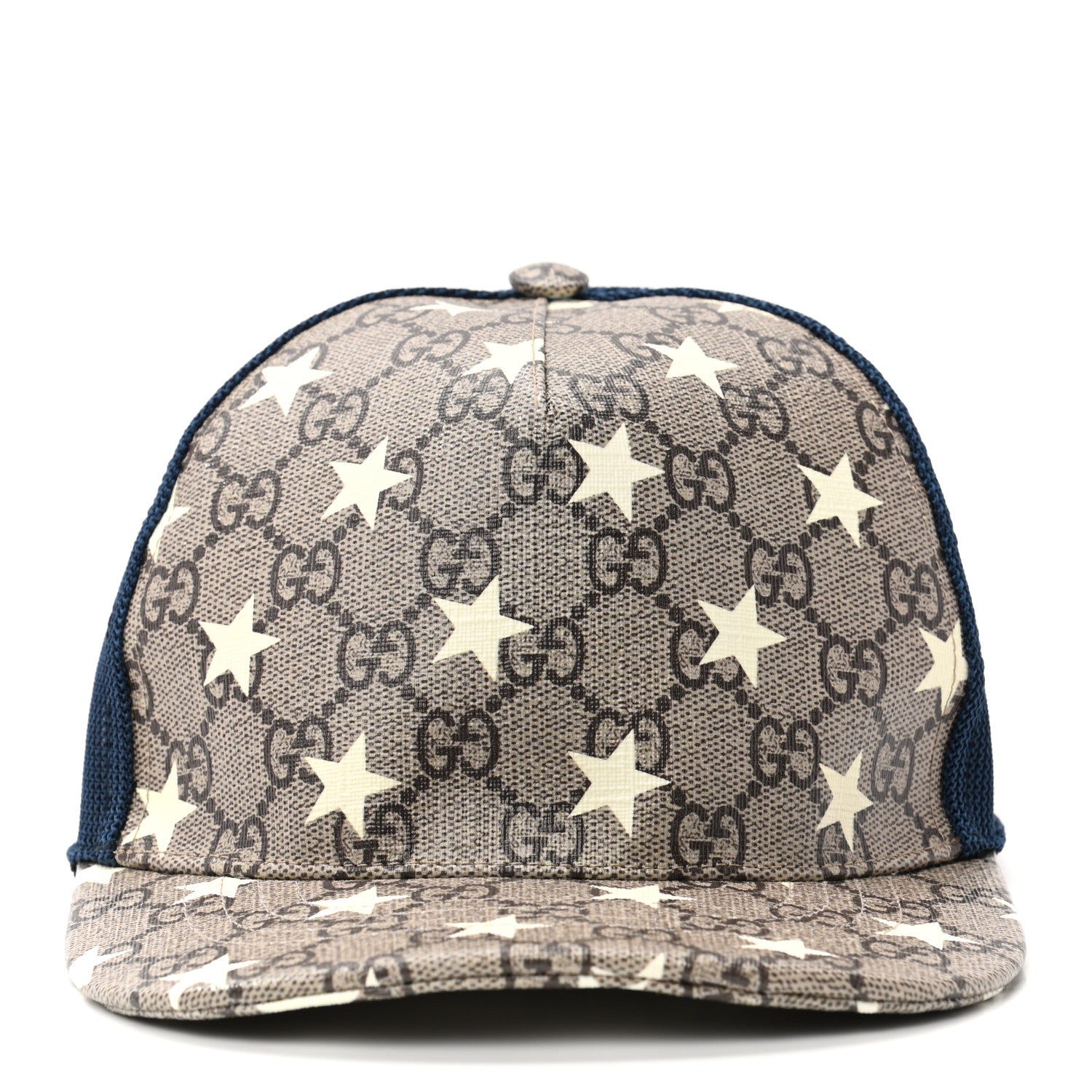 Gucci GG Supreme Monogram Stars Baseball Hat M Blue 3 of 9