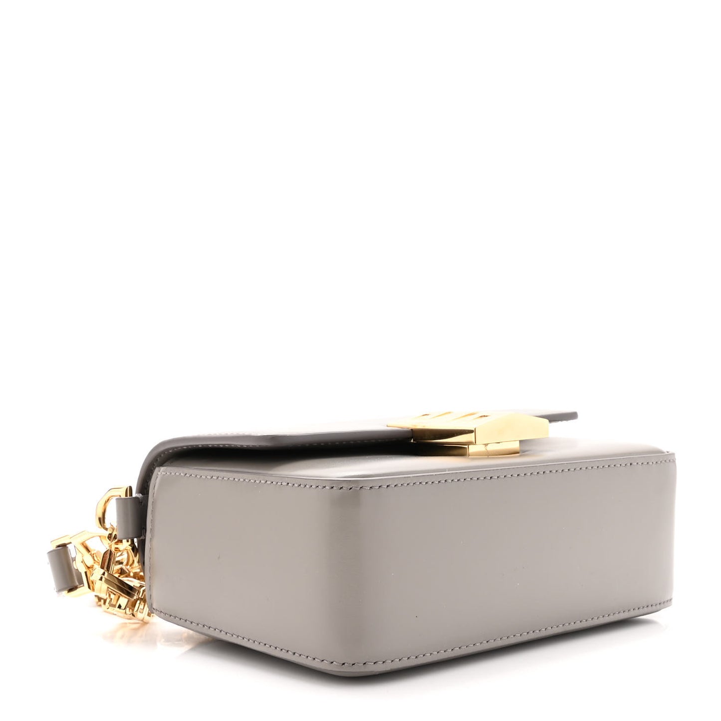 Box Calfskin Small 4G Cube Chain Shoulder Bag Stone Grey