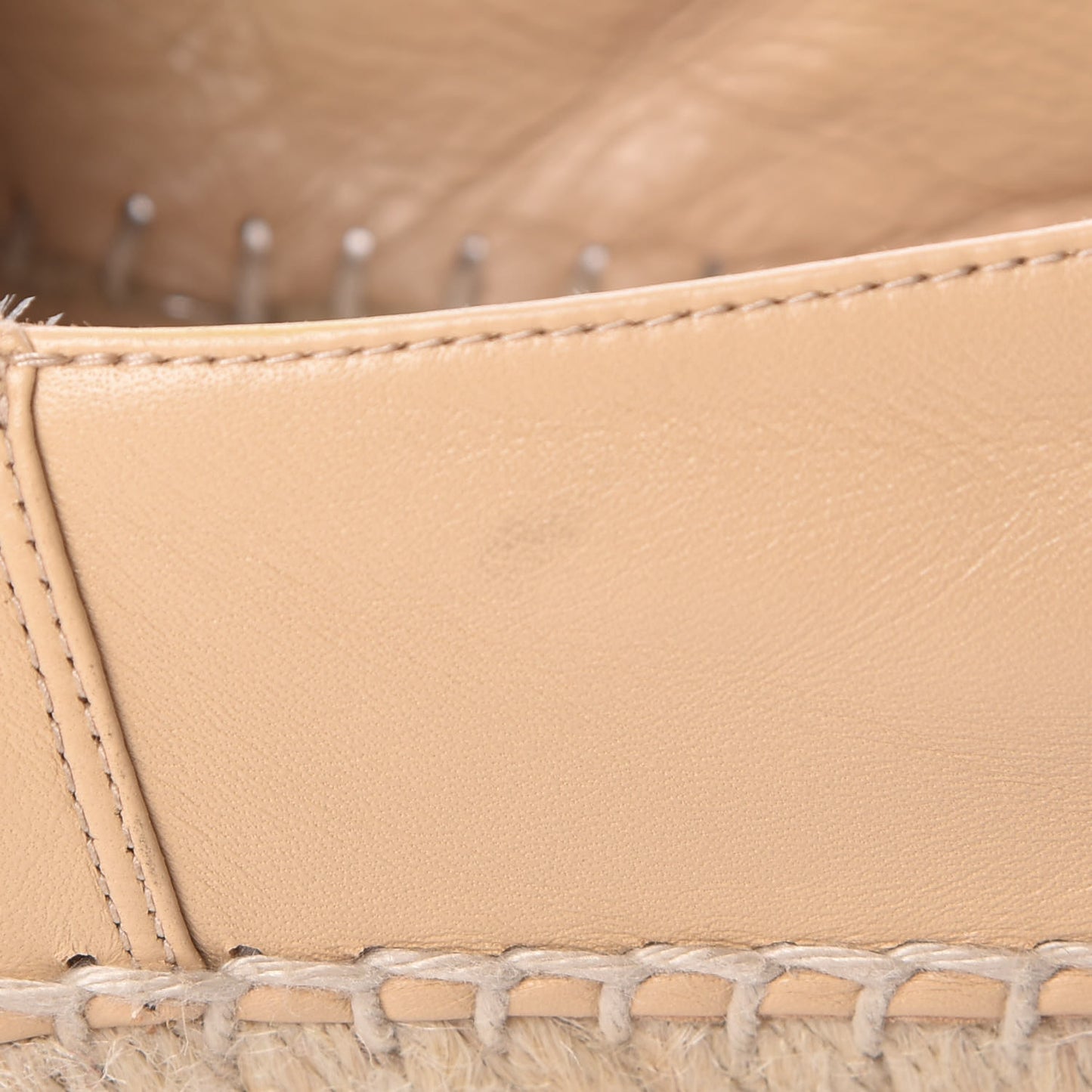 Lambskin CC Espadrilles 35 Beige Black