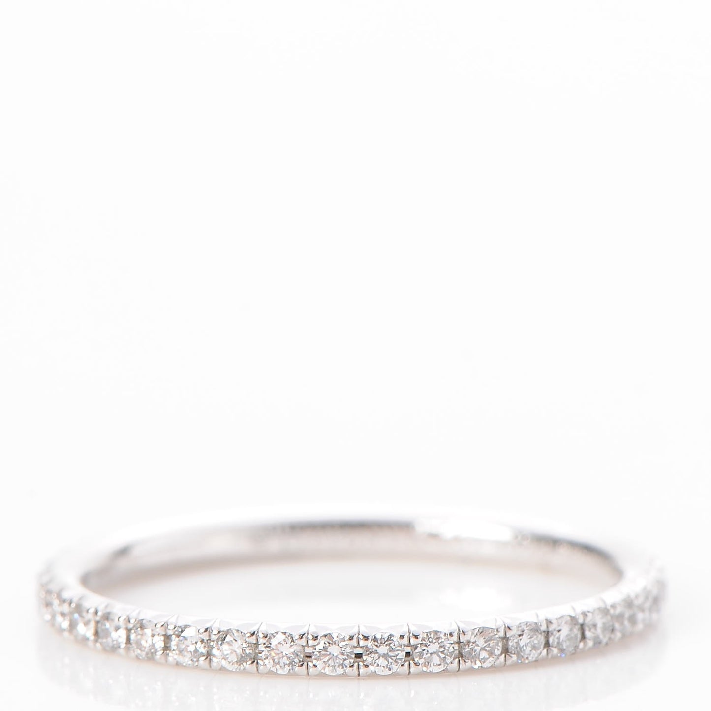 18K White Gold Diamond Metro Ring 48 4.5