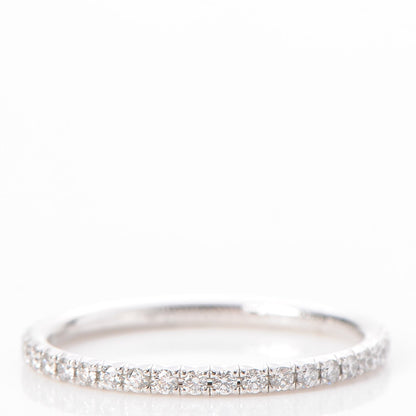 Tiffany 18K White Gold Diamond Metro Ring 48 4.5 4 of 7