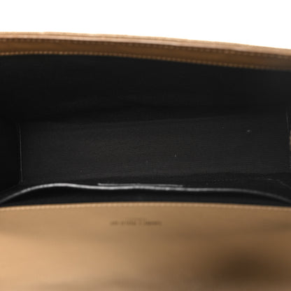Saint Laurent Grain De Poudre Textured Mixed Matelasse Medium Triquilt Monogram Satchel Dark Latte 5 of 10